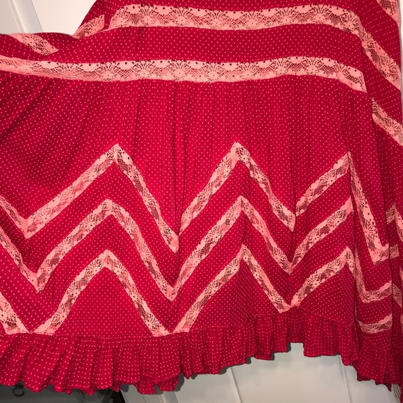 Voile and Lace Trapeze Slip Cherry Combo - Picture 5 of 7